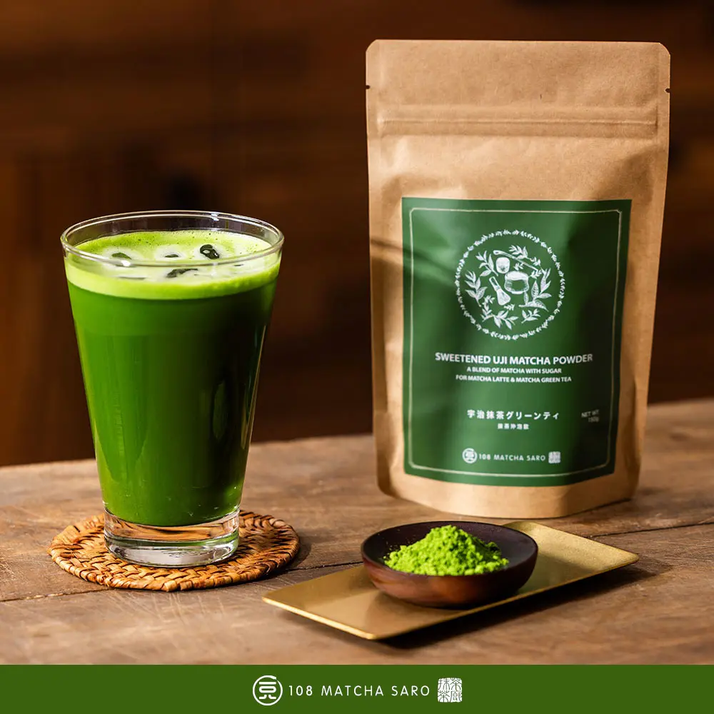 【108抹茶茶廊】宇治抹茶沖泡飲（含糖）150g/包