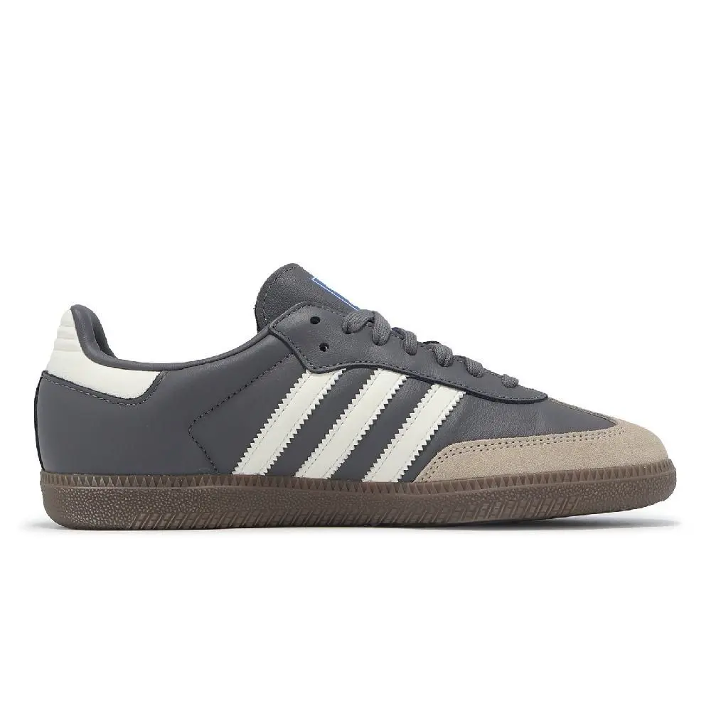 【adidas】休閒鞋 Samba OG 女鞋 深灰 米 德訓鞋 復古 愛迪達JR0913#UK 4.5-UK 4.5