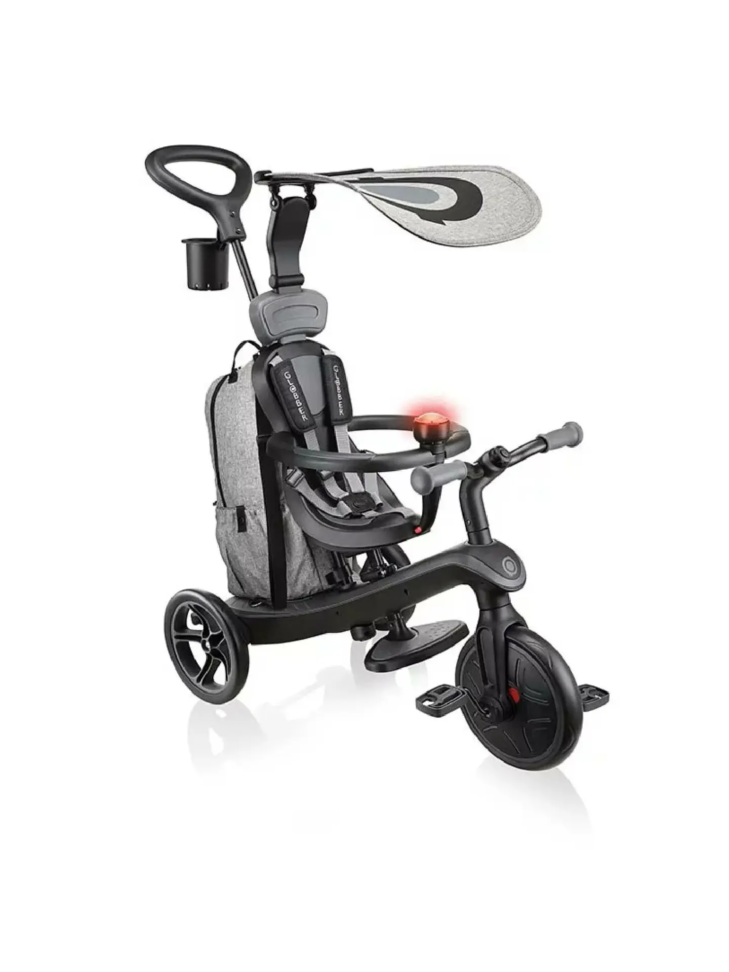 【法國 Globber】4合1 Trike多功能3輪推車尊爵特仕版-銀河星際黑 安琪兒-銀河星際黑