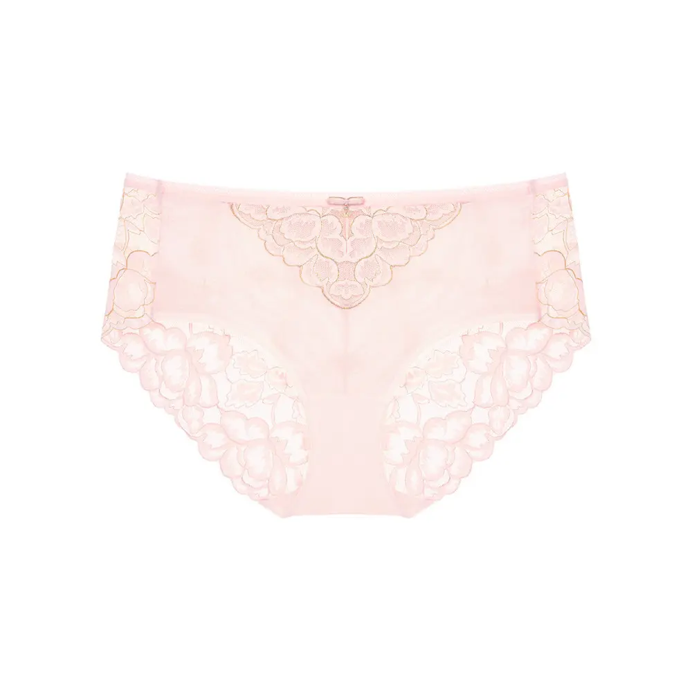 【黛安芬】Premium Luxe Lace 絢麗系列 無痕中腰平口內褲 M-EL ｜87-2306 CQ 溫柔粉#M-M