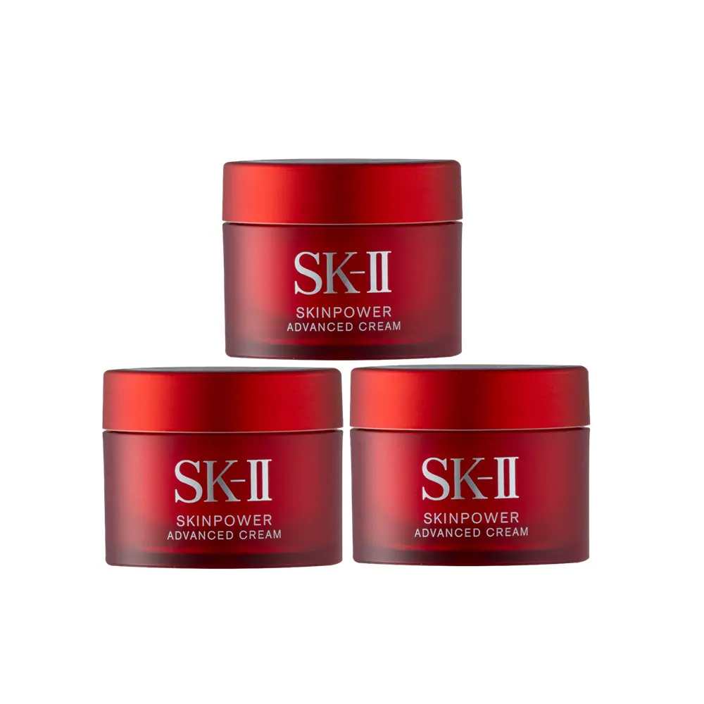 【SK-II】致臻肌活能量活膚霜 15g*3 公司貨(一般版/輕盈版)-致臻肌活能量活膚霜(一般)*3