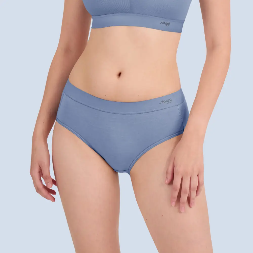 【黛安芬】sloggi BASIC SPORTY COOL清爽律動系列涼感中腰內褲｜87P2509 P7 青藍#EL-EL