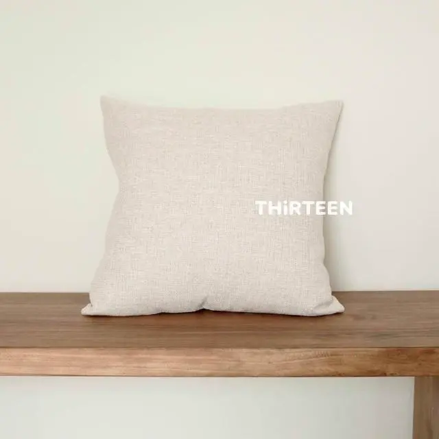 【THiRTEEN 拾參家居】留白生活仿麻抱枕 沙發靠枕#暖米白 不含枕心-暖米白,不含枕心
