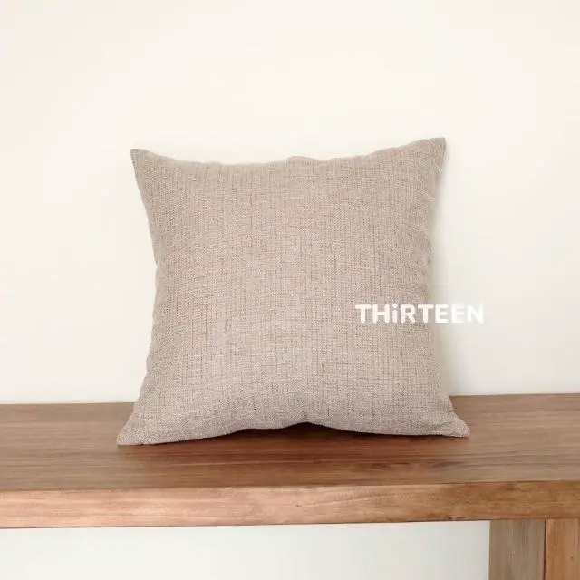 【THiRTEEN 拾參家居】留白生活仿麻抱枕 沙發靠枕#霧灰色 不含枕心-霧灰色,不含枕心