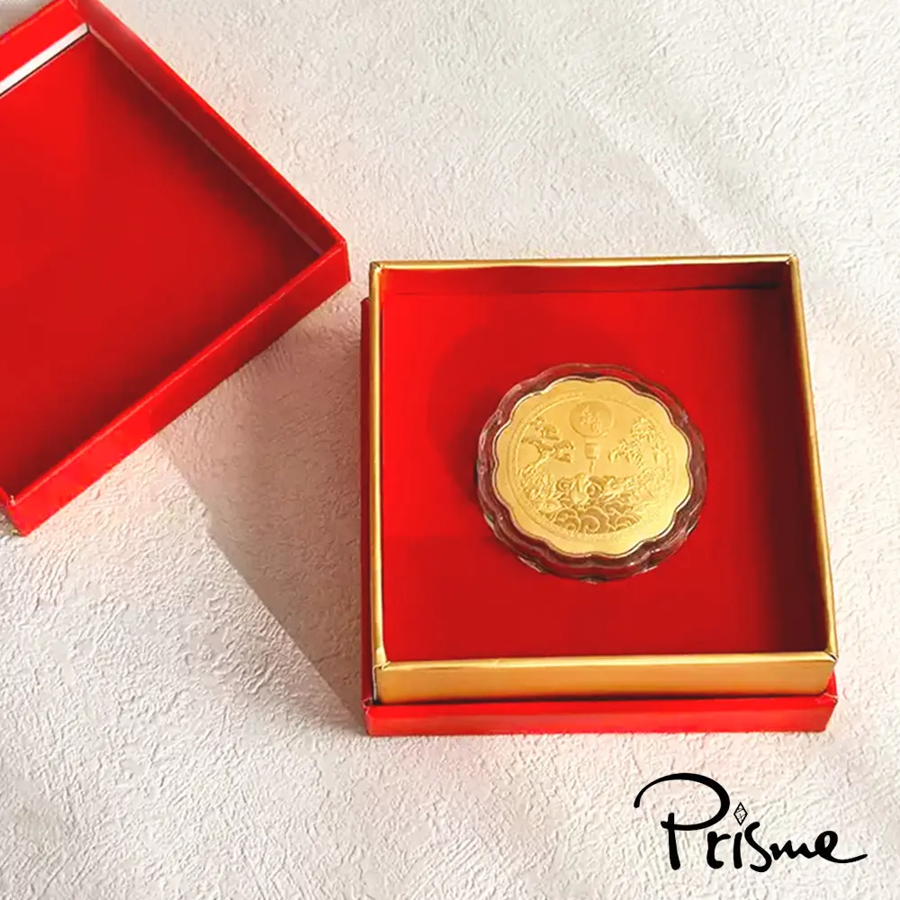 Prisme Gold】中秋花好月圓金月餅禮盒純金9999 (金重：約0.05錢±0.02)｜Global Online｜Global Mall  環球Online