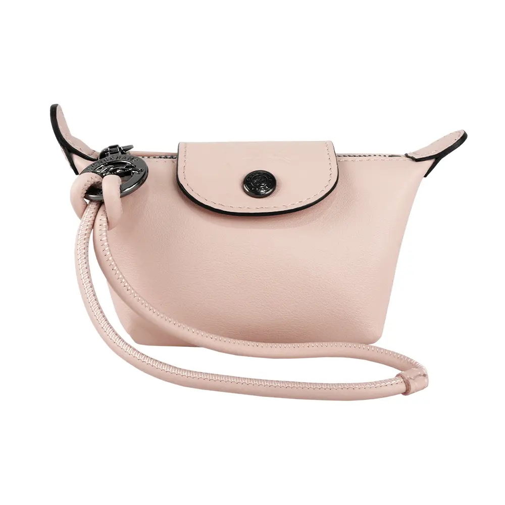 【LONGCHAMP】Le Pliage Xtra 小牛皮零錢包(裸粉色)
