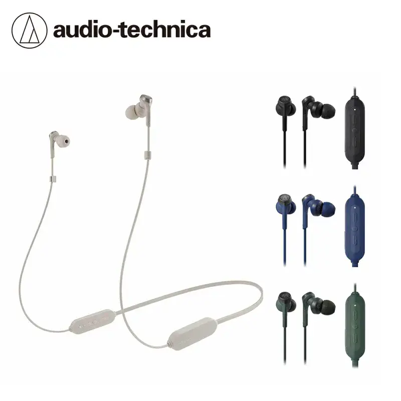 audio-technica 鐵三角 ATH-CKS330XBT 藍芽重低音繞頸入耳式耳機#綠-綠