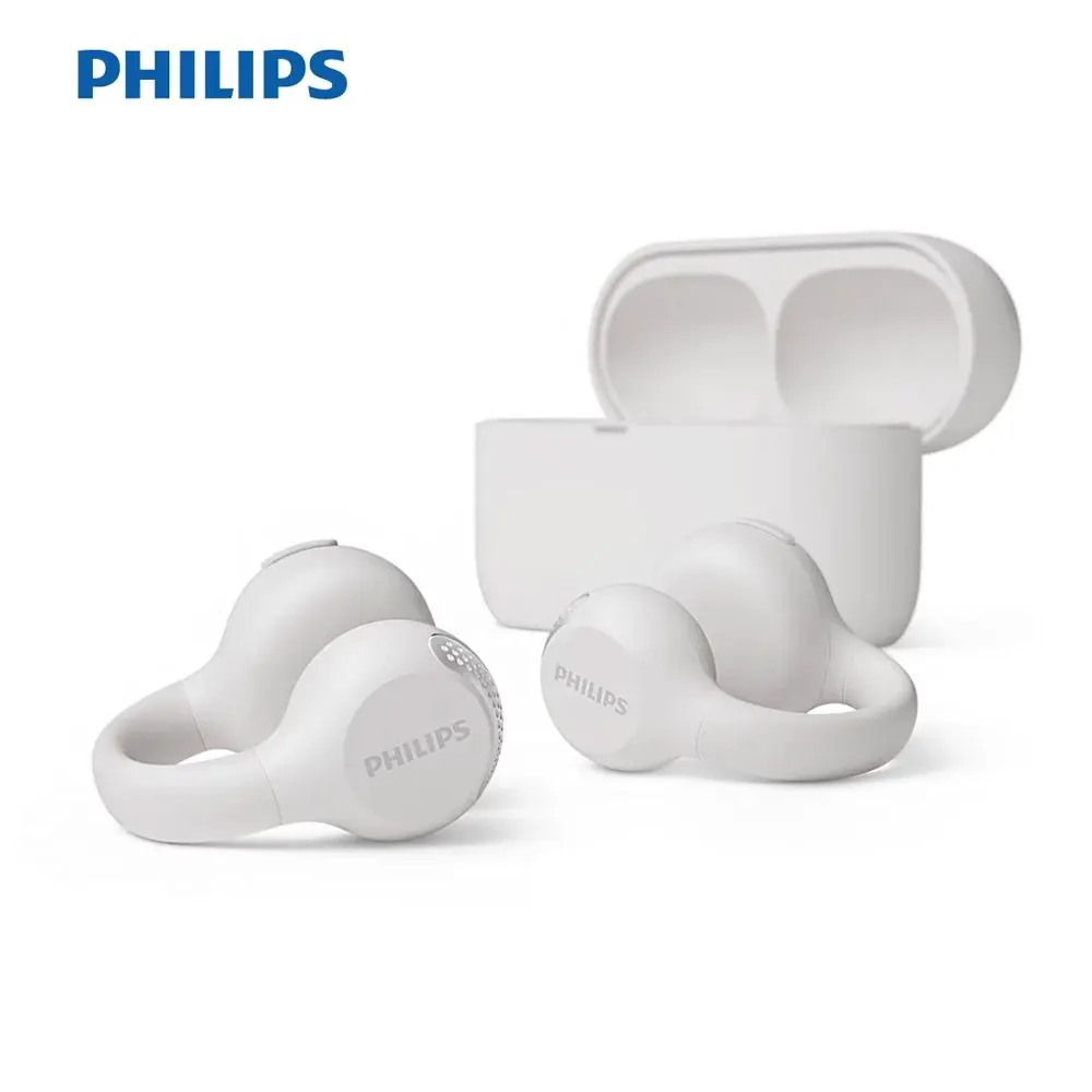 【PHILIPS 飛利浦】TAQ2000 耳夾式開放式真無線藍牙耳機#白色-白色