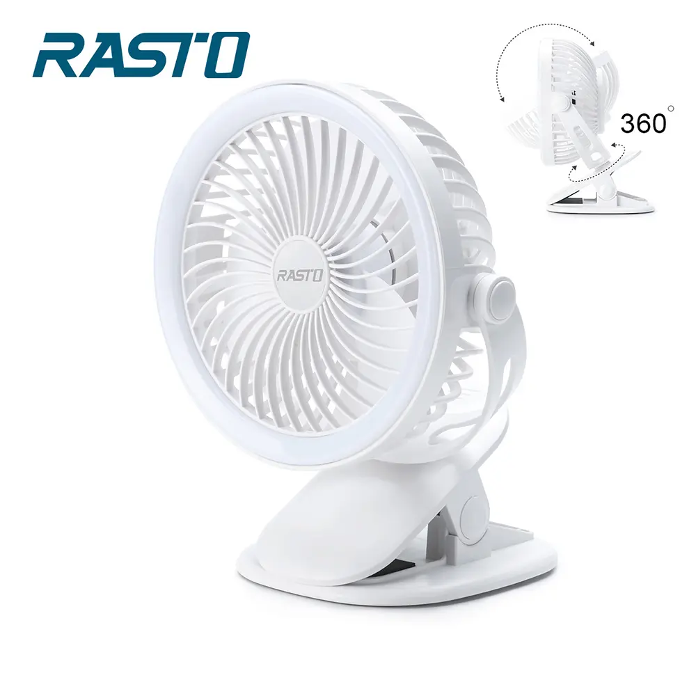 【RASTO】 RK17 無極調光三段風速360度翻轉夾式風扇