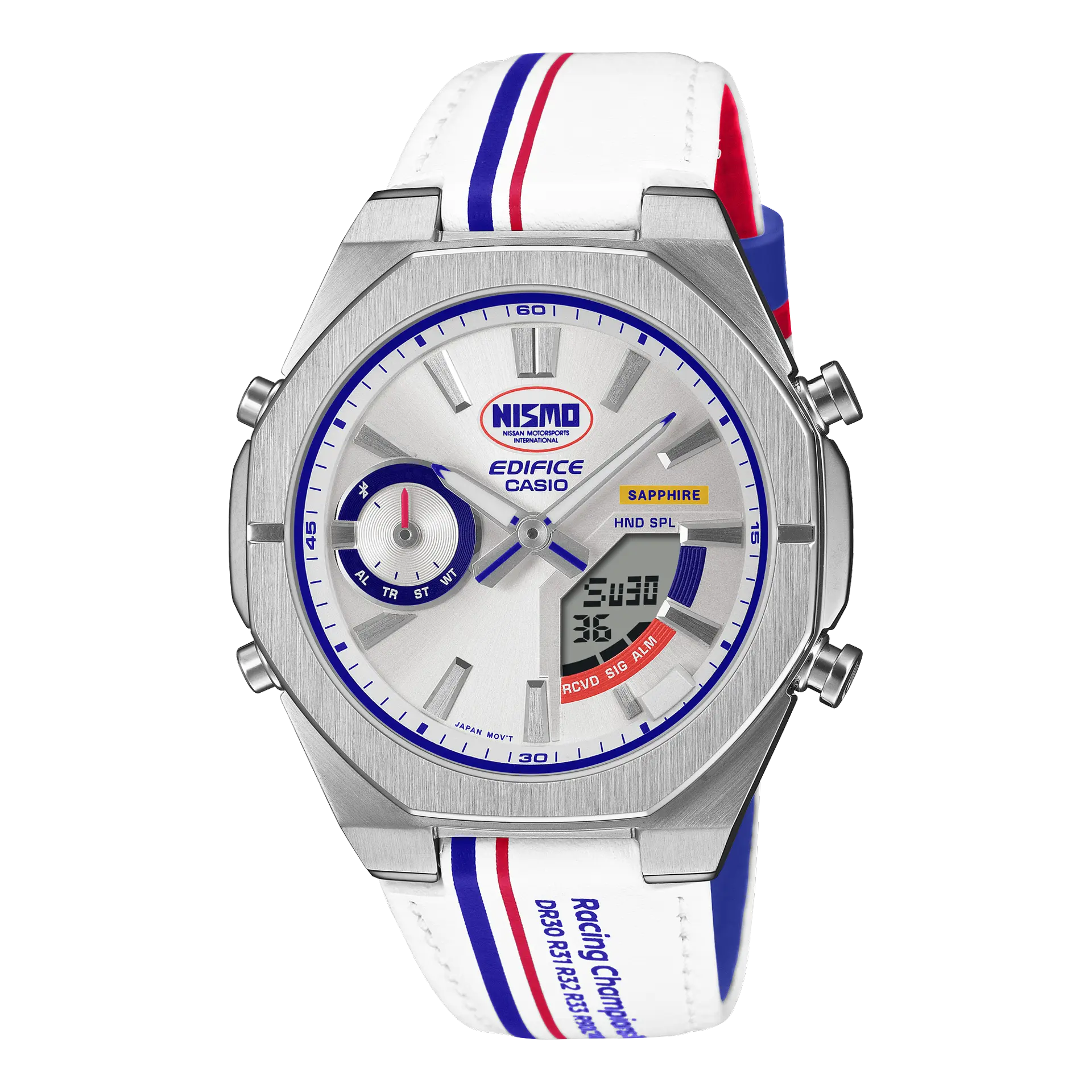 【CASIO 卡西歐】EDIFICE X NISMO傳承聯名款 ECB-S10NIS-7A