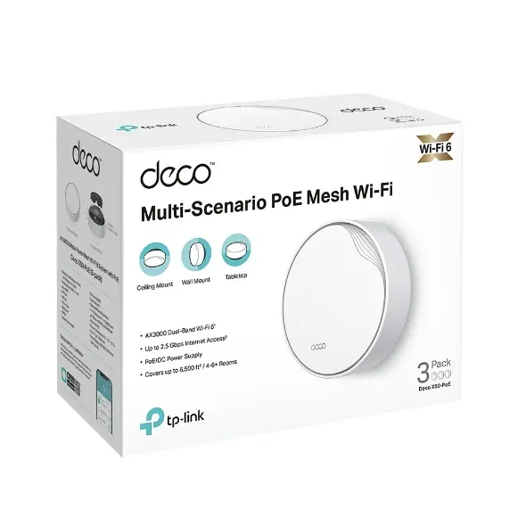 【未使用】TP-Link Deco X50-PoE 2パック TP-LINK】Deco X50-PoE 網狀路由器系統_2入｜桃園A19｜Global Mall