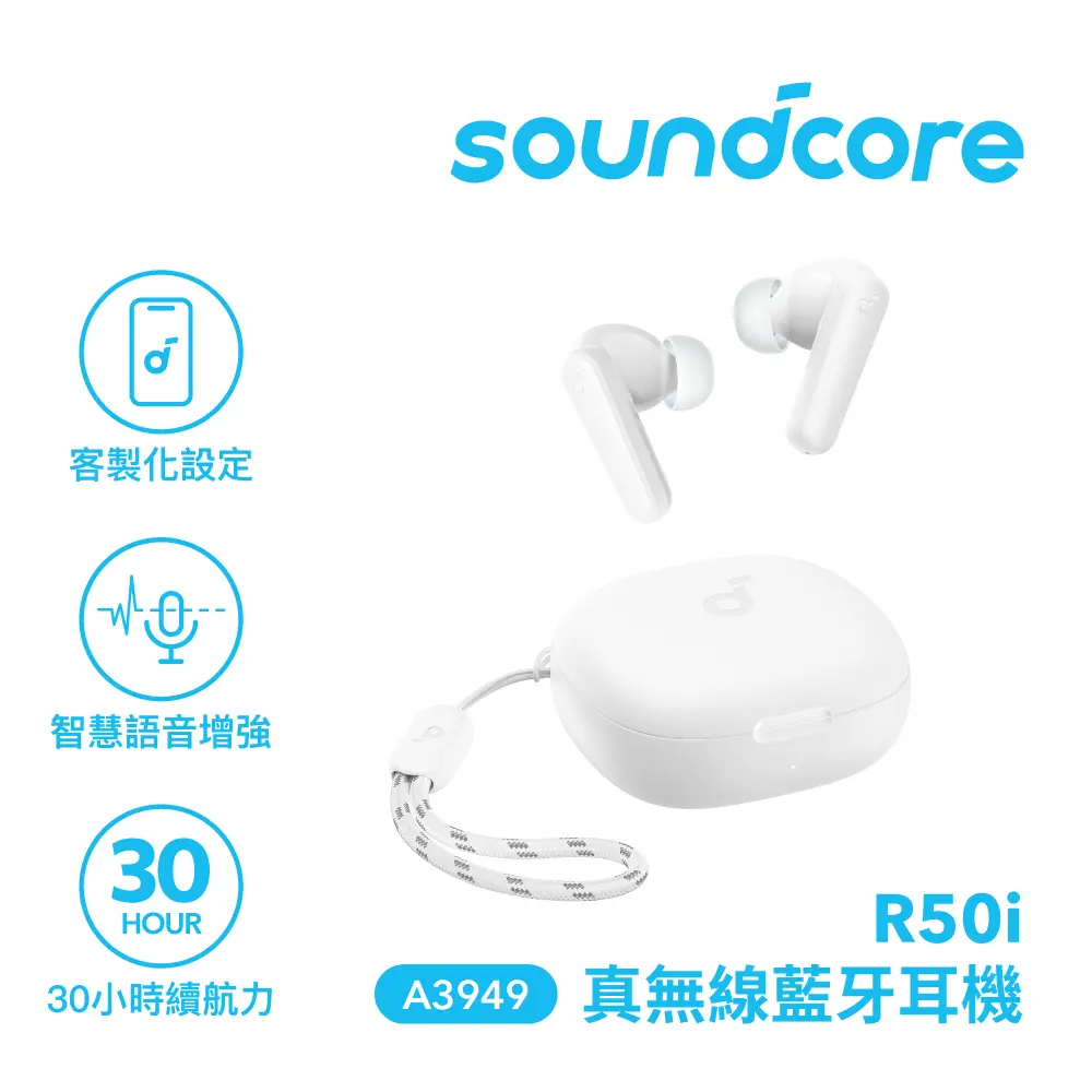 【Soundcore】R50i 真無線藍牙耳機-極光白