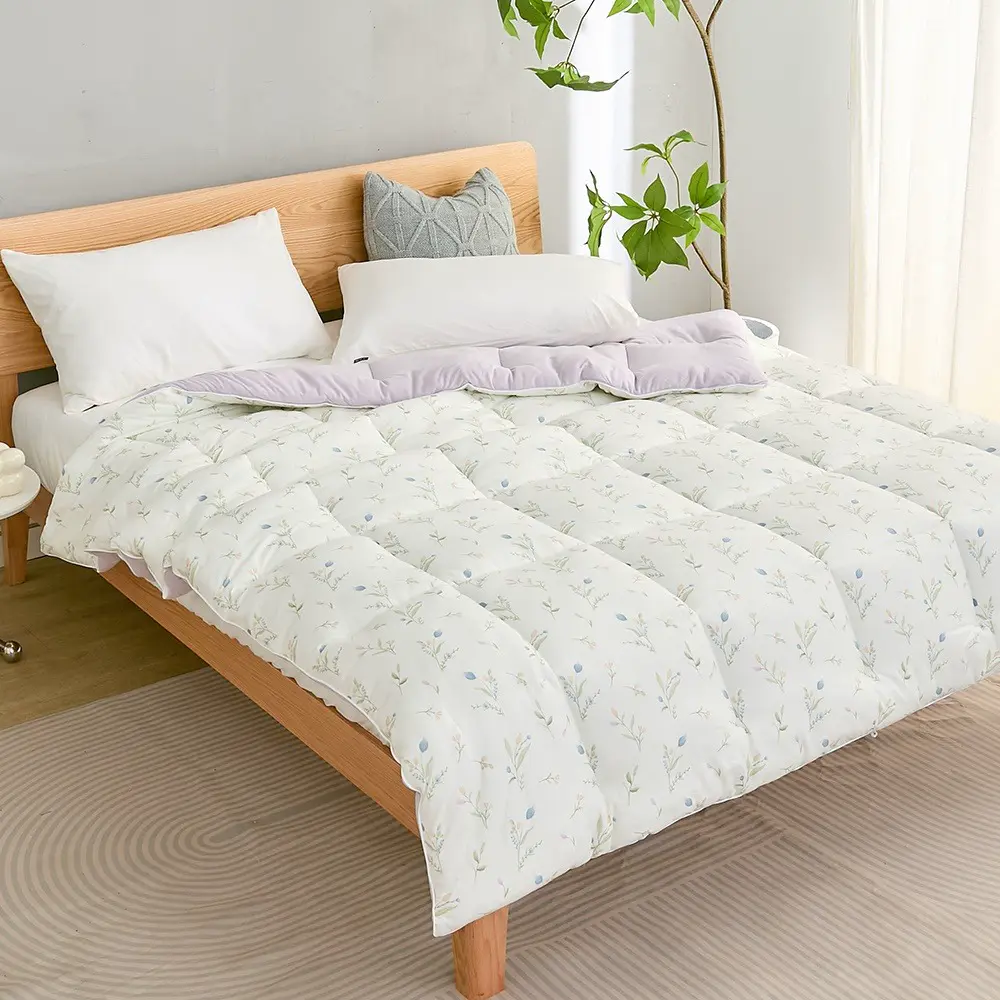 義大利La Belle《鬱金奶蓋》韓式抑菌暖膚絨石墨烯發熱可水洗冬被--雙人