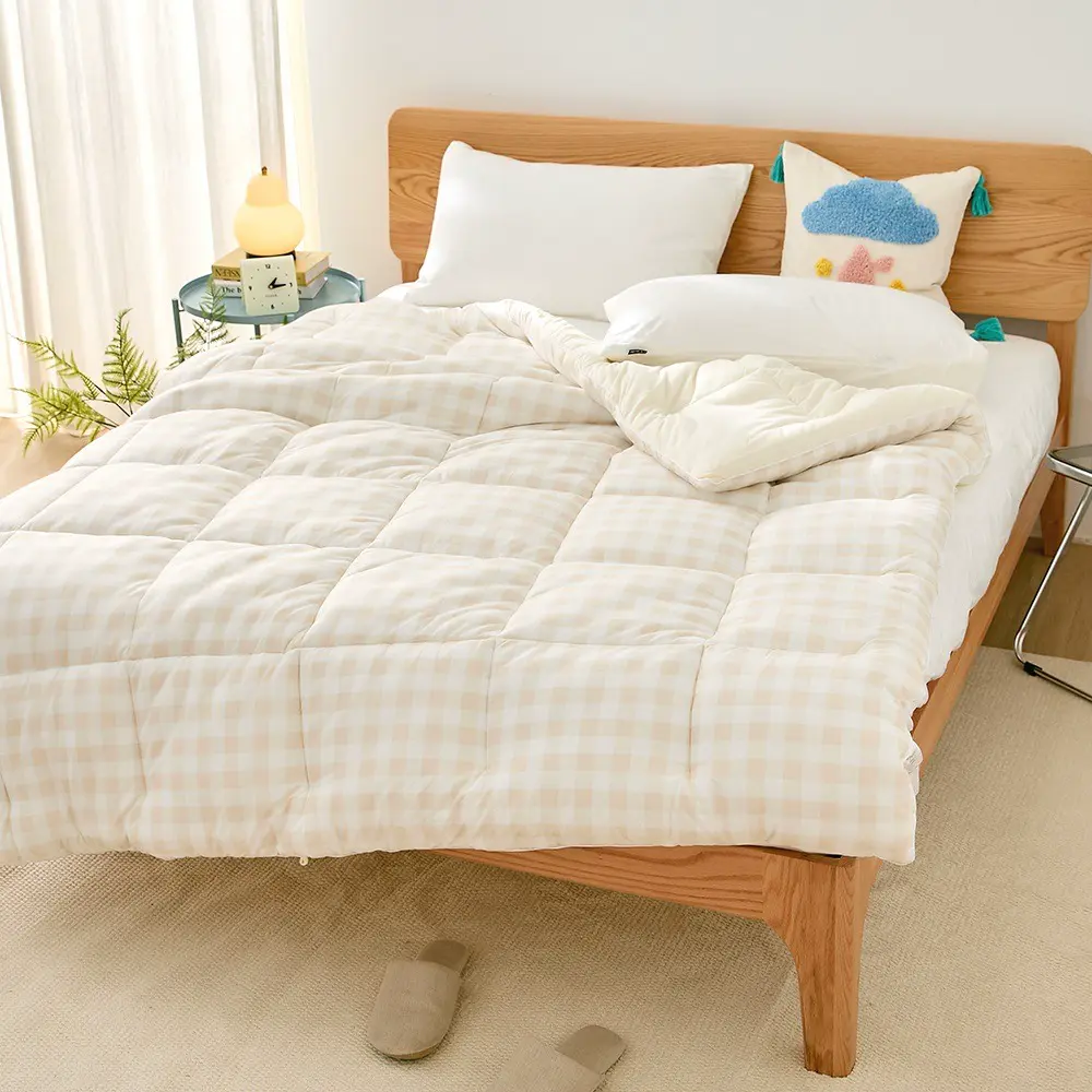 義大利La Belle《卡布其諾》韓式抑菌暖膚絨石墨烯發熱可水洗冬被--雙人