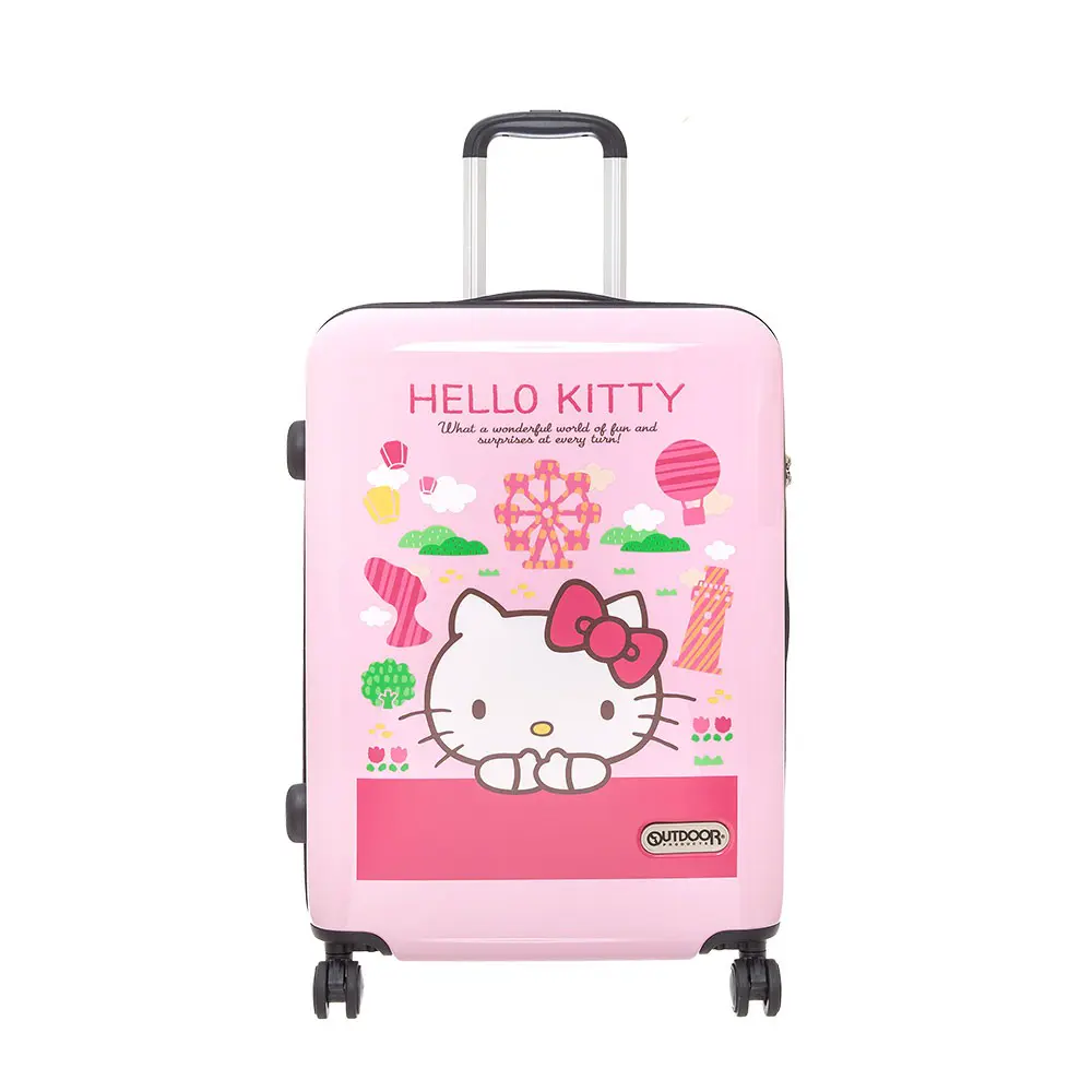 【OUTDOOR】Hello Kitty聯名款臺灣景點24吋行李箱-粉紅色 /個 ODKT21A24PK