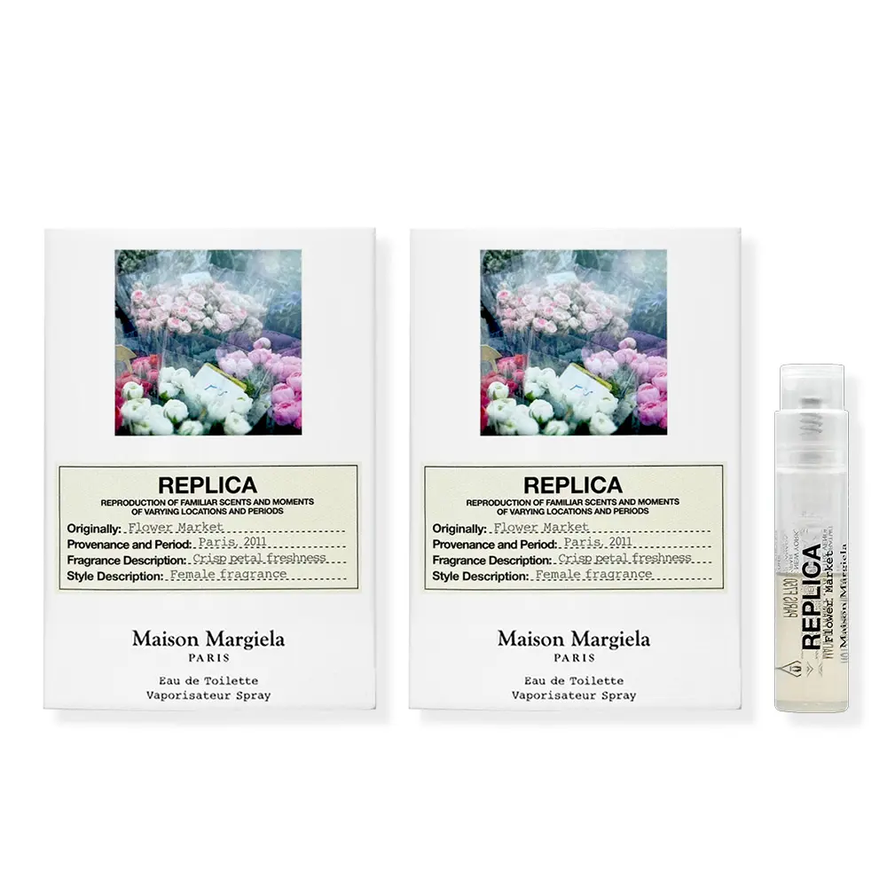 Maison Margiela 淡香水 1.2ml 試管小香 2入組(花卉市場/ 爵士俱樂部/秋天氣息) 國際航空版-花卉市場