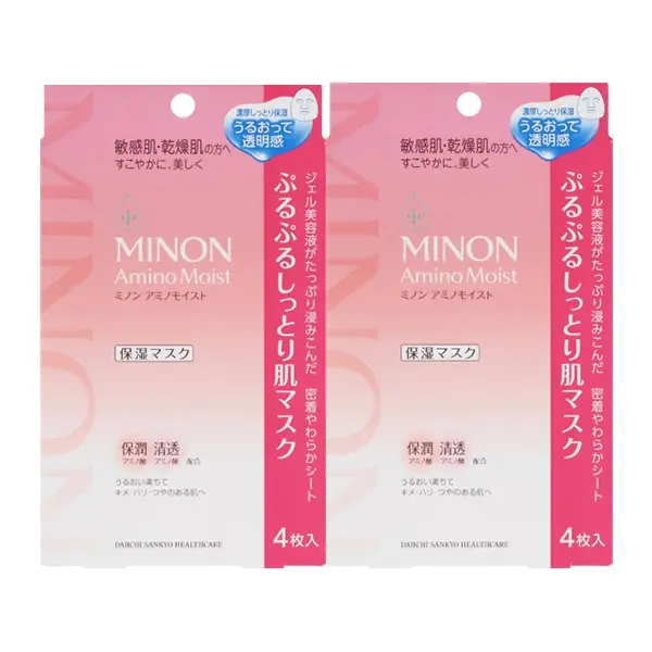 MINON 蜜濃 水潤保濕修護面膜4枚/盒x2入組 國際航空版