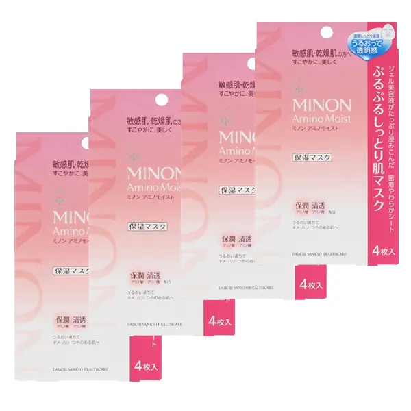 MINON 蜜濃 水潤保濕修護面膜4枚/盒x4入組 國際航空版