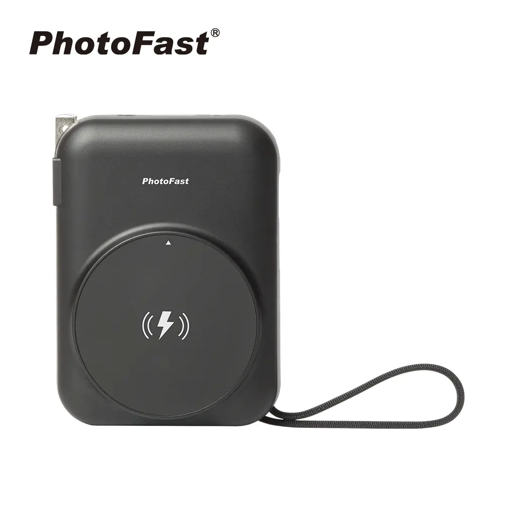 【Photofast】AllDay充 自帶線多功能行動電源 20000mAh (MagSafe/Apple Watch)-黑色