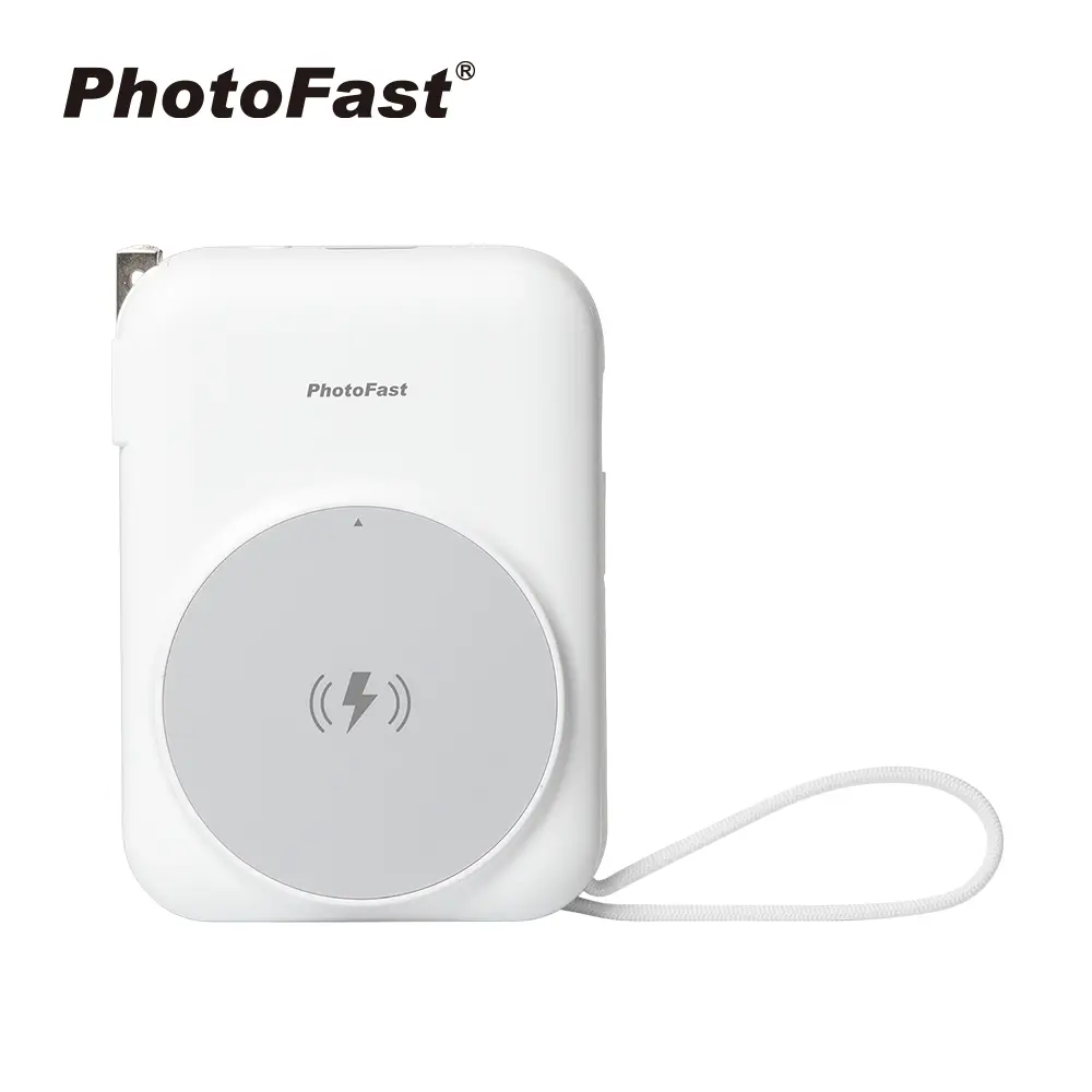 【Photofast】AllDay充 自帶線多功能行動電源 20000mAh (MagSafe/Apple Watch)-白色