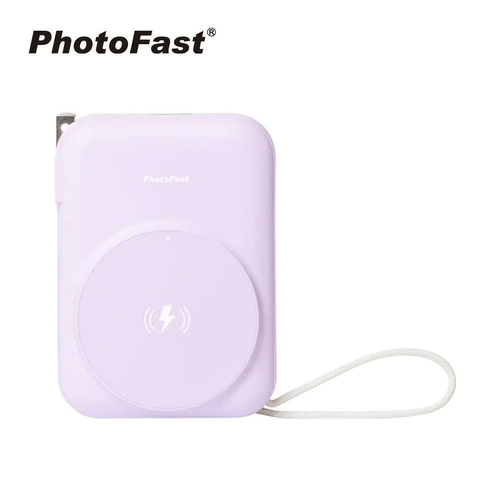 【Photofast】AllDay充 自帶線多功能行動電源 20000mAh (MagSafe/Apple Watch)-紫色