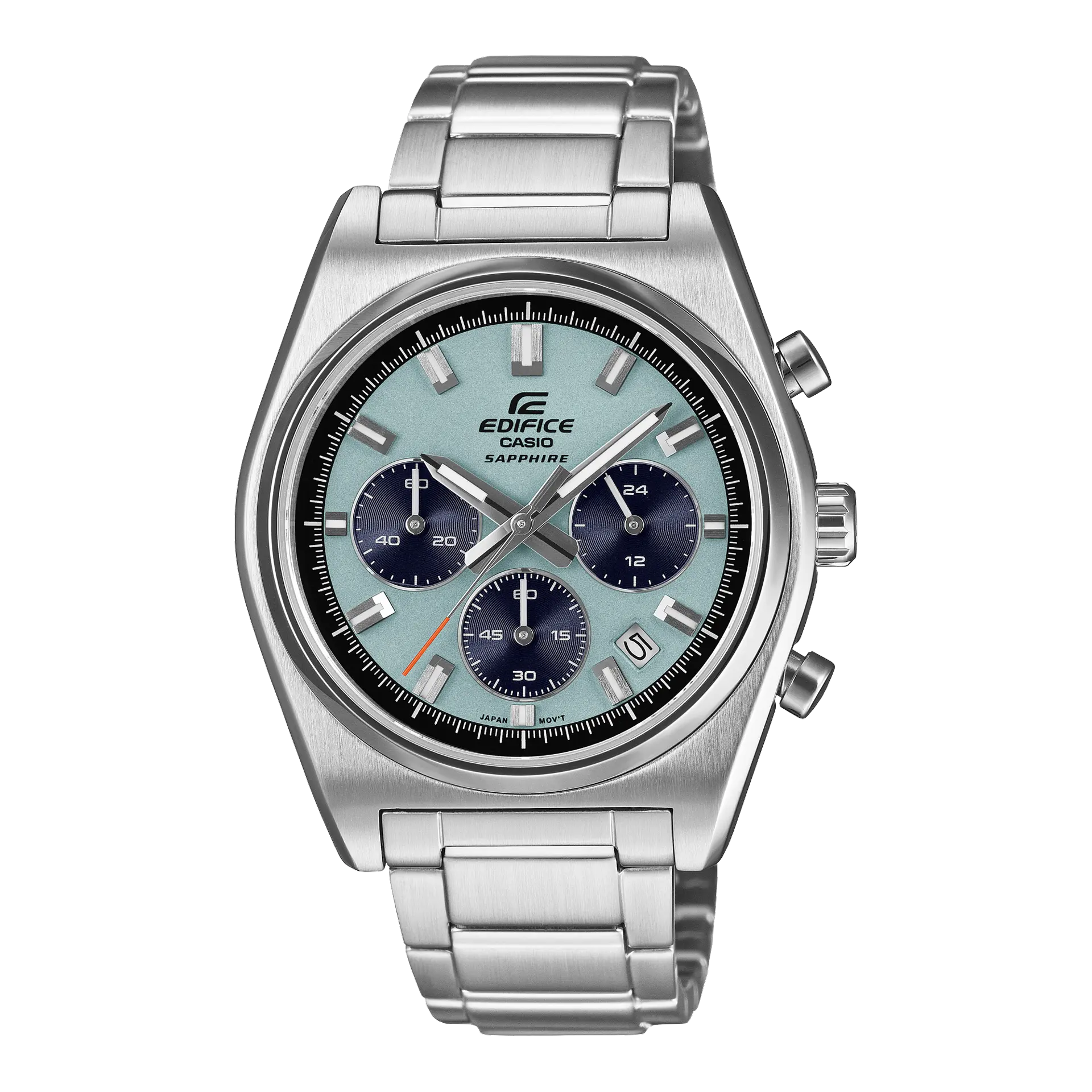 【CASIO 卡西歐】EDIFICE 賽車運動時計腕錶 天空藍 40mm EFB-730D-2BV
