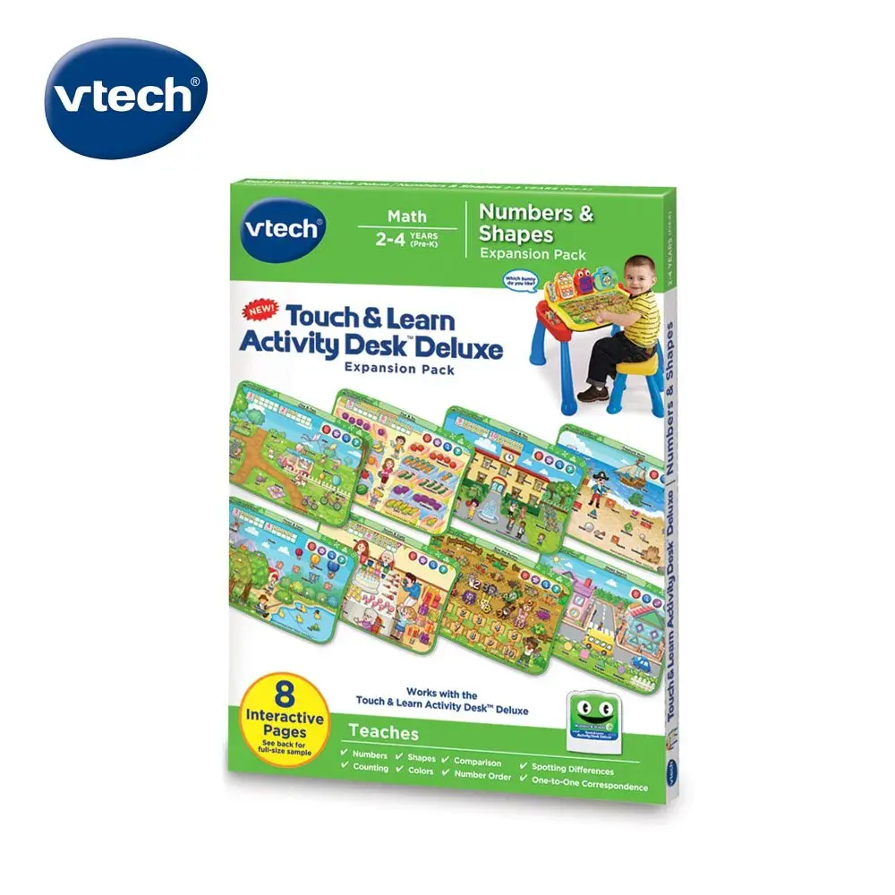 VTECH-互動學習點讀桌圖鑑套卡組 數字形狀認知(2-4Y)