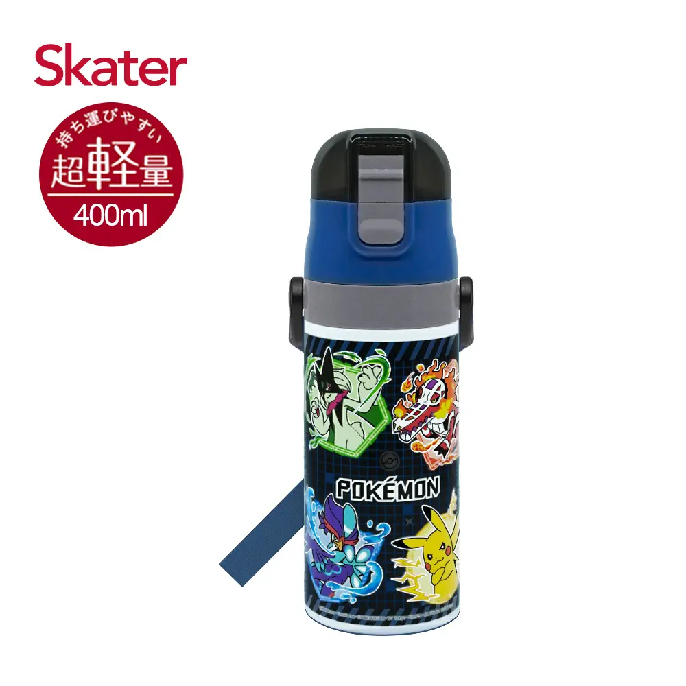 【Skater】吸管不鏽鋼保溫水壺(400ml) 多款選#寶可夢-寶可夢