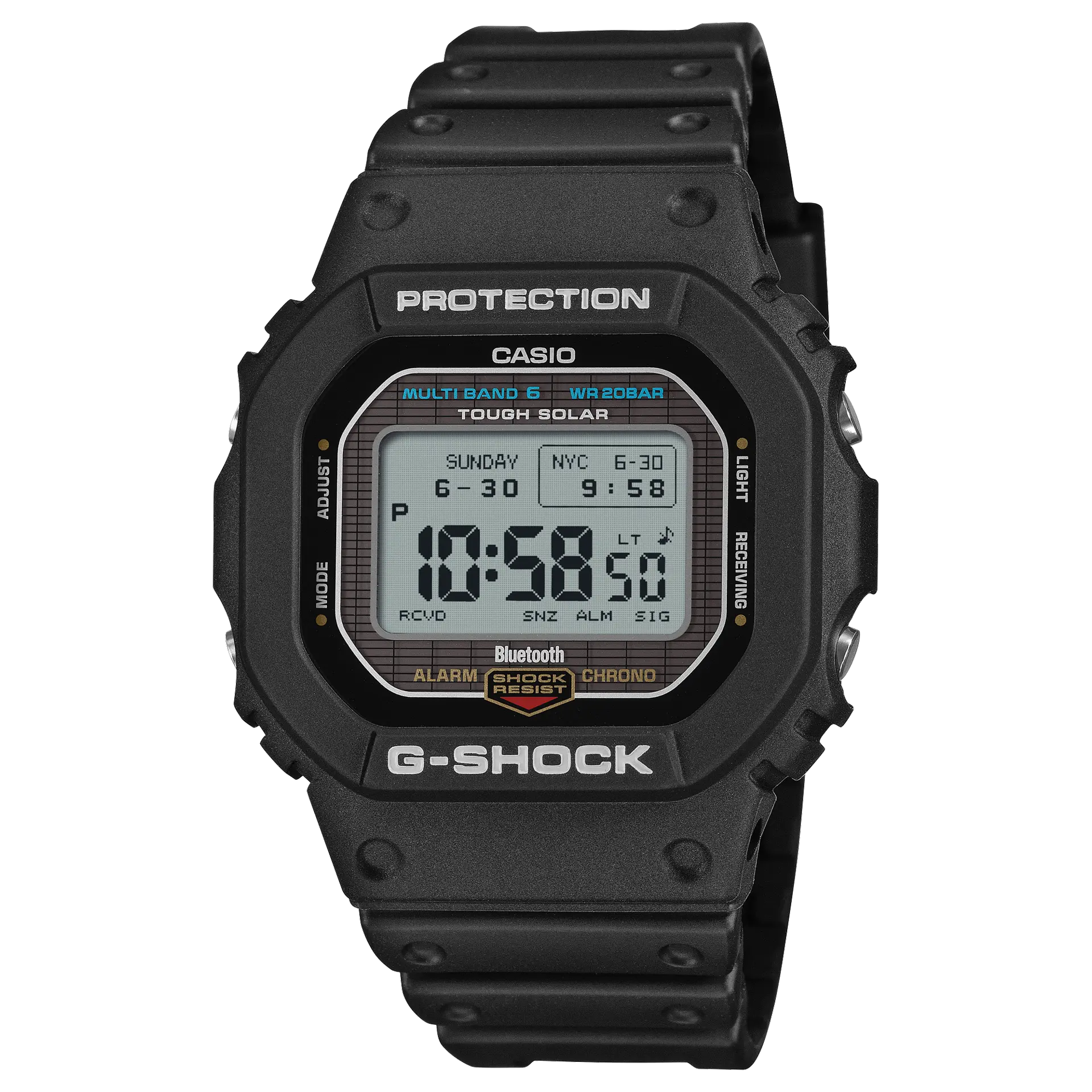 【CASIO 卡西歐】G-SHOCK金屬鬧鈴電子錶-黑 GW-BX5600-1