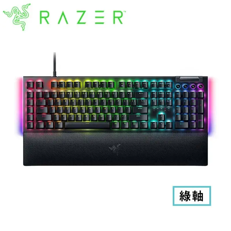 【RAZER 雷蛇】Blackwidow V4 黑寡婦蜘蛛 幻彩版 有線電競鍵盤 綠軸