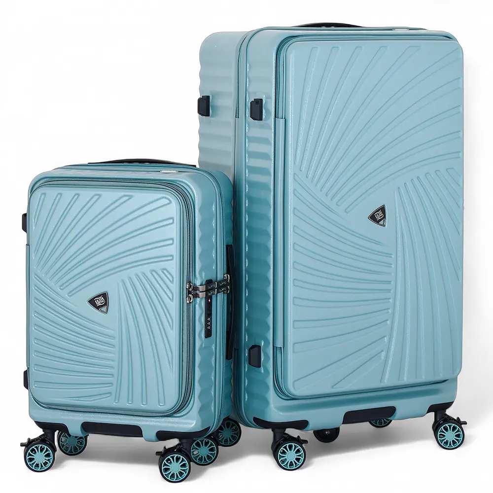 【Leadming】風暴之眼 雙開式 29+20吋 多功能防爆防刮行李箱#土耳其藍-土耳其藍
