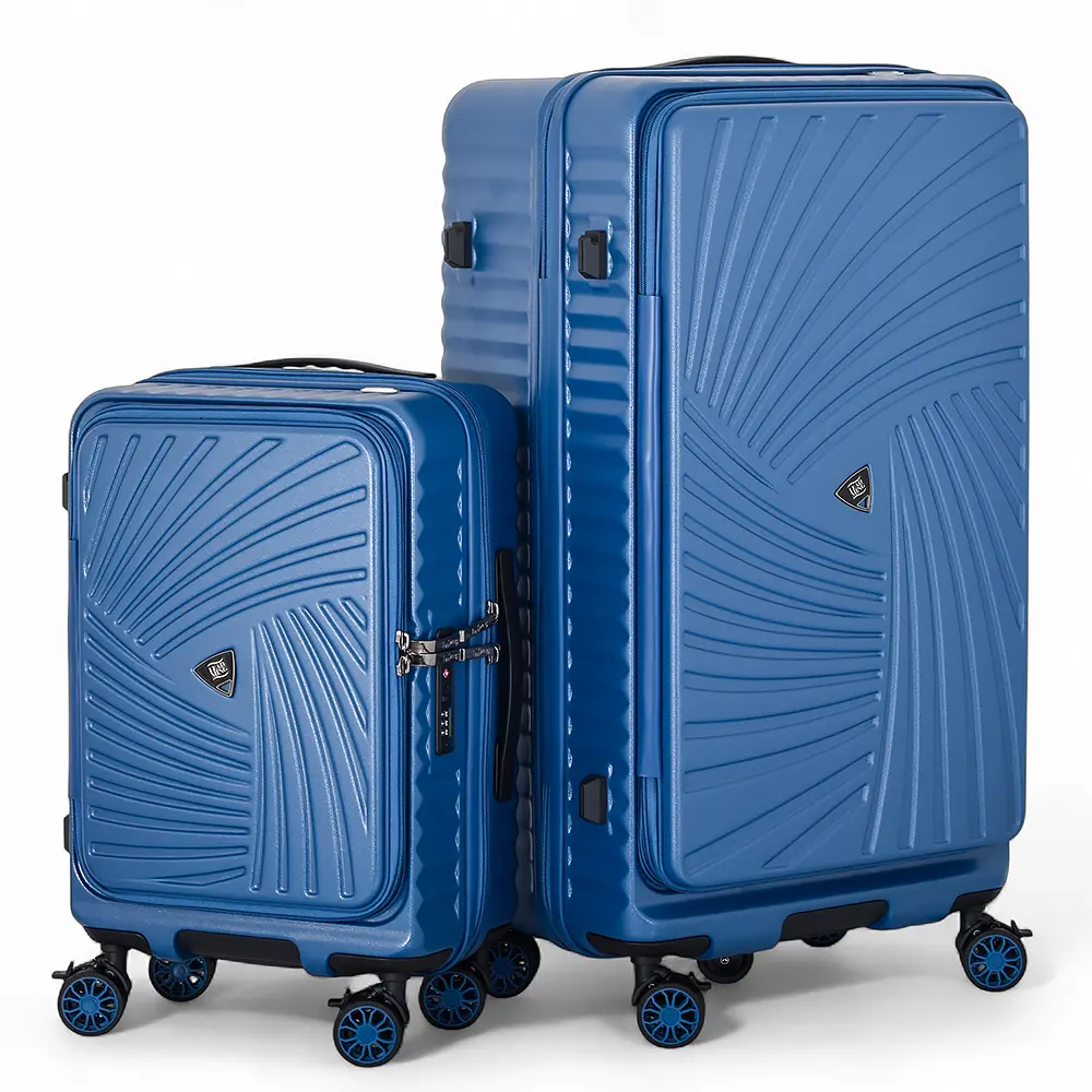 【Leadming】風暴之眼 雙開式 29+20吋 多功能防爆防刮行李箱#海軍藍-海軍藍