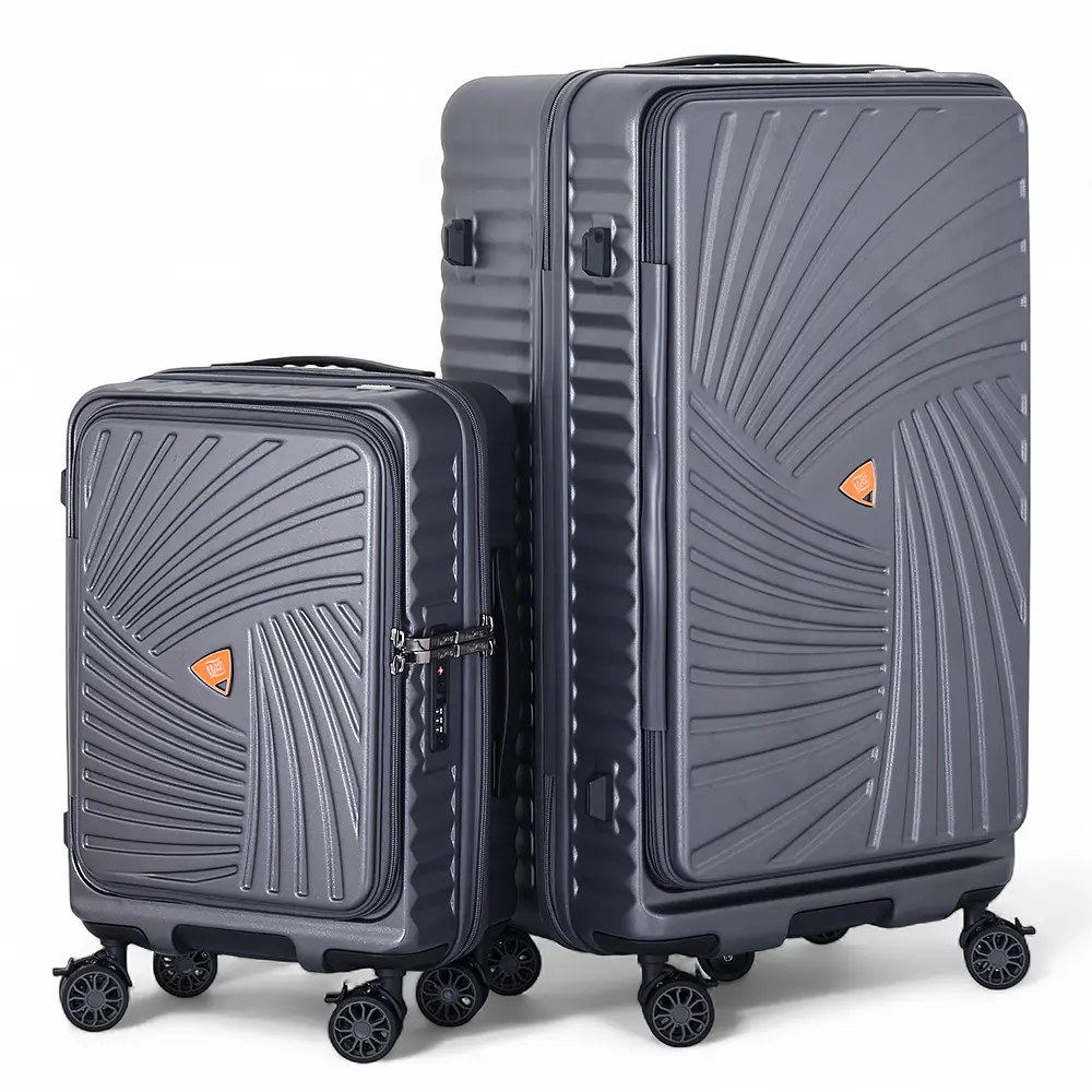 【Leadming】風暴之眼 雙開式 29+20吋 多功能防爆防刮行李箱#鋼鐵灰-鋼鐵灰
