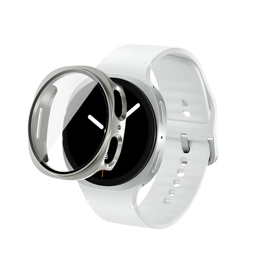 【Timo】SAMSUNG三星 Galaxy Watch 9 /Watch 8 一體全包式手錶保護殼/錶殼(40/44mm)-40mm,鈦金