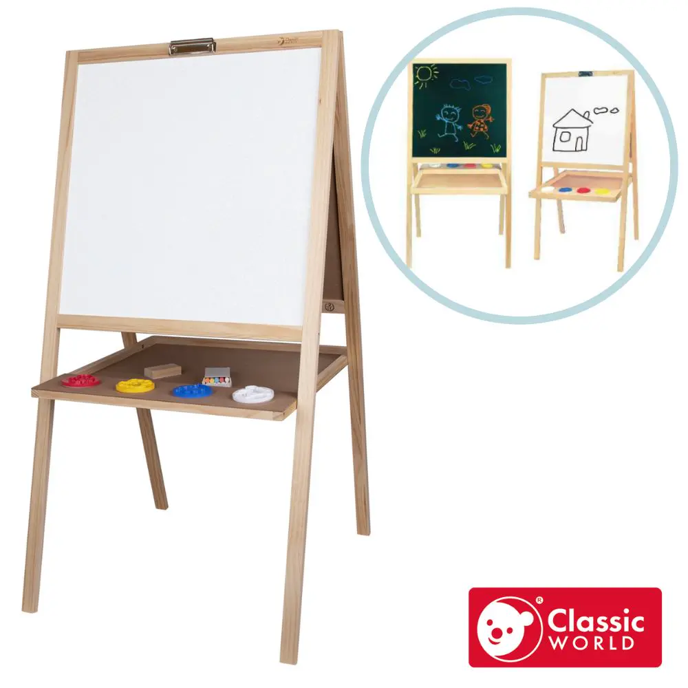 【德國 classic world 客來喜經典木玩】5合1百變畫架《4169》