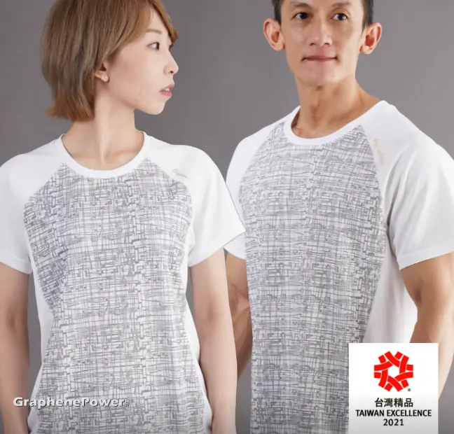 【GP石墨烯】GraphenePower石墨烯散熱速乾涼感圓領短袖(男/女款)-拼接白 *零碼出清*#男L-男L