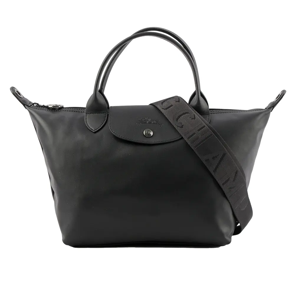 【LONGCHAMP】LE PLIAGE XTRA 牛皮迷你二用折疊包(斑鳩灰)
