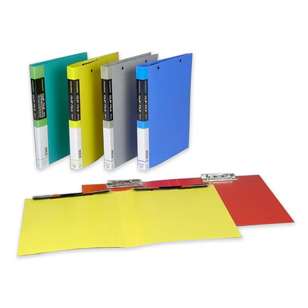 【新德牌】P.P A4 雙上彈簧夾 1.7cm 24本 / 箱 03-103#紅-紅