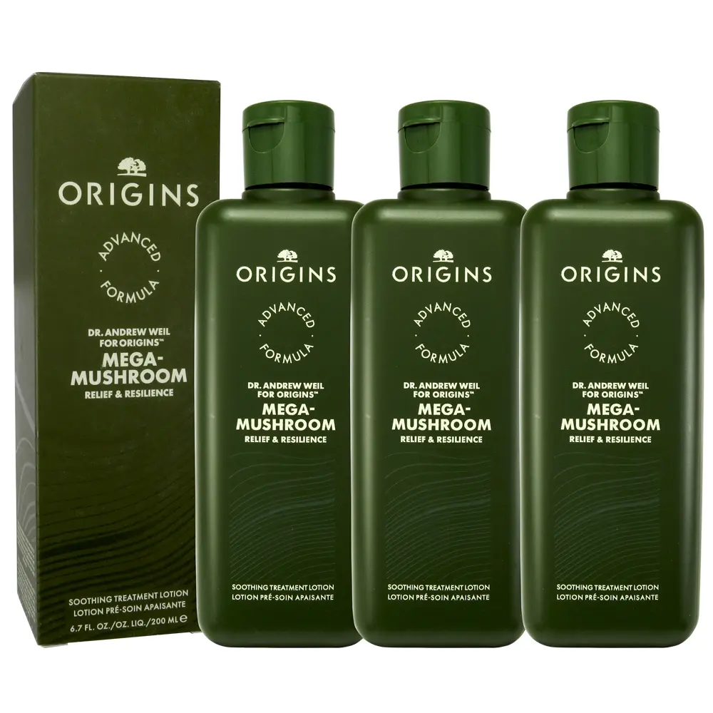 ORIGINS 品木宣言 Dr. WEIL 青春無敵靈芝光潤機能水 200mlx3入_ 國際航空版