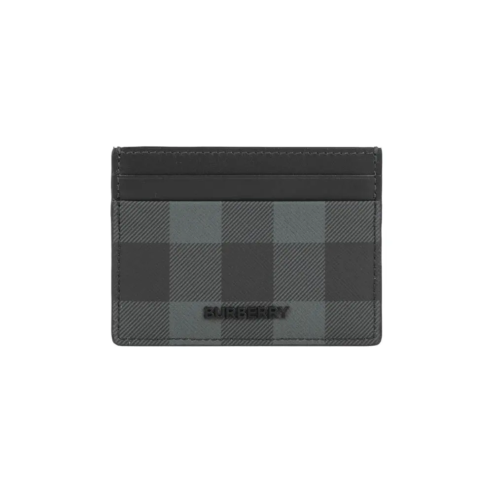 【BURBERRY】Sandon 經典格紋4卡卡片夾/名片夾(炭灰色)