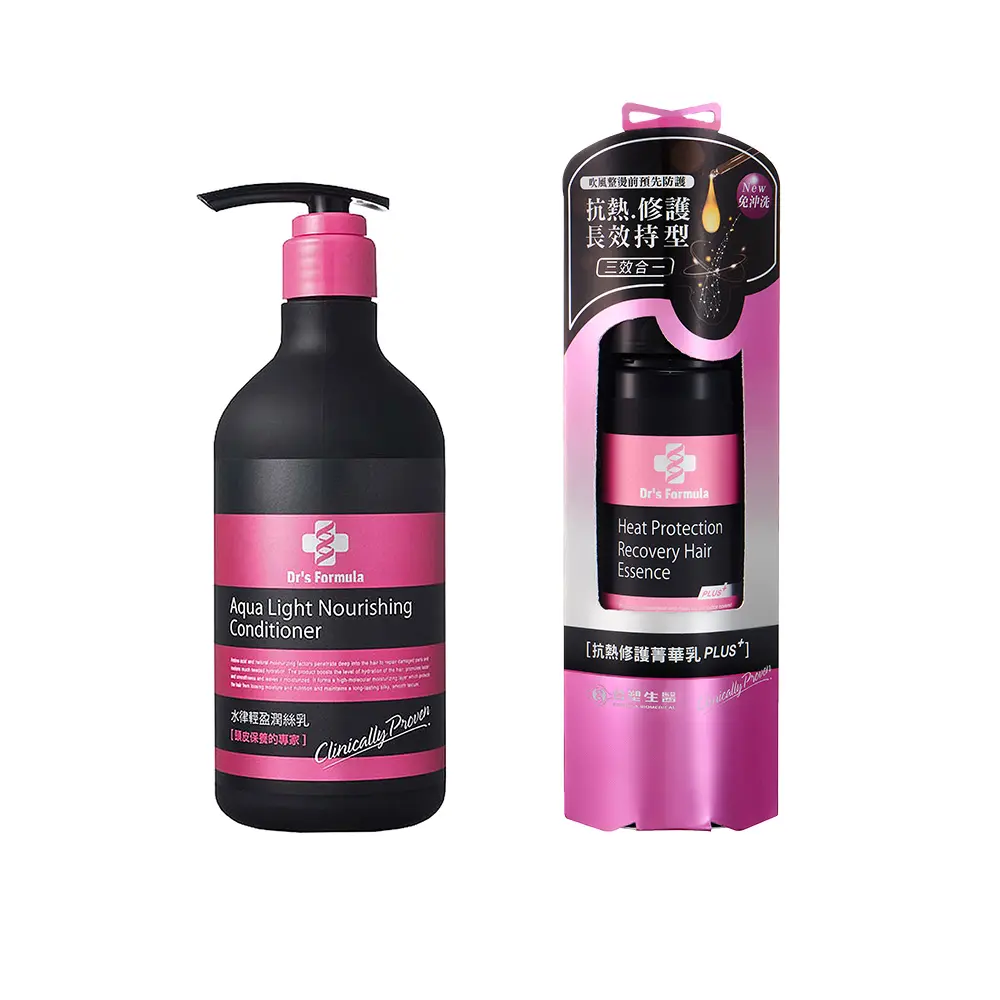 《台塑生醫》水律輕盈潤絲乳x1+抗熱修護精華乳(升級版)x1(1組)