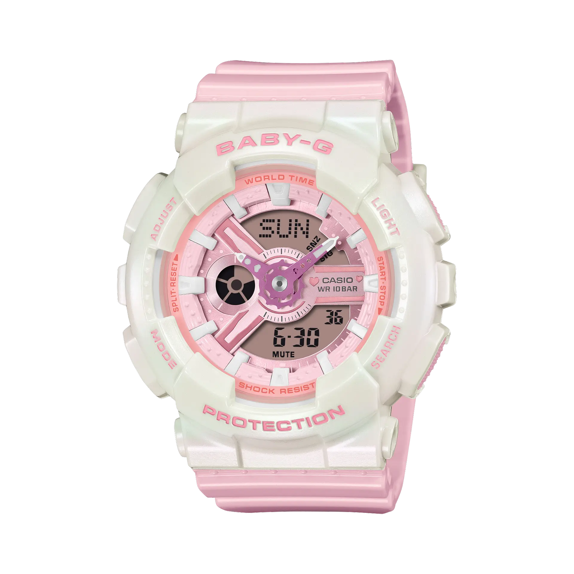 【CASIO 卡西歐】BABY-G 雙顯手錶 43.4mm BA-110PD-4A
