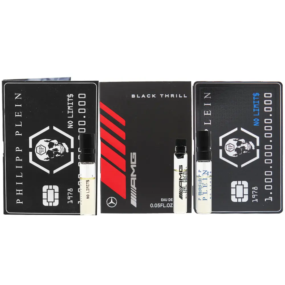 Mercedes Benz 賓士AMG 極速黑淡香精 針管(1.5ml)+PHILIPP PLEIN 無限黑卡淡香精試管(1.5ml)+無限藍海淡香水 試管(1.5ml)(正貨)