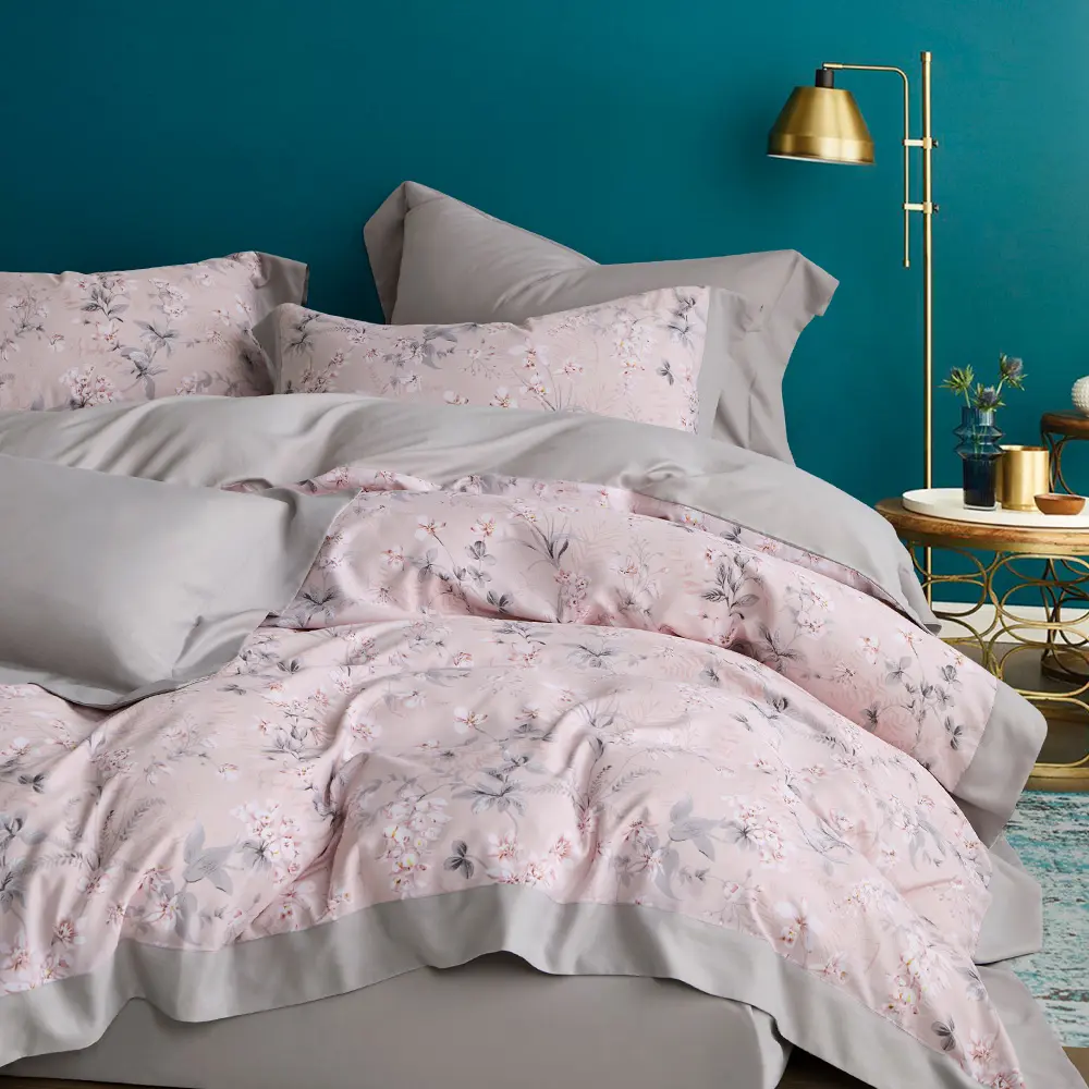 【DUYAN 竹漾】奧地利天絲 床包枕套組-單人/雙人/加大 多款任選 臺灣製#慕花輕夢 雙人床包三件組-慕花輕夢,雙人床包三件組