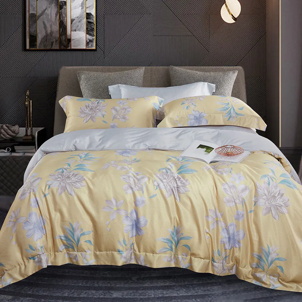 【DUYAN 竹漾】奧地利天絲 床包枕套組-單人/雙人/加大 多款任選 臺灣製#金色和絃 單人床包二件組-金色和絃,單人床包二件組