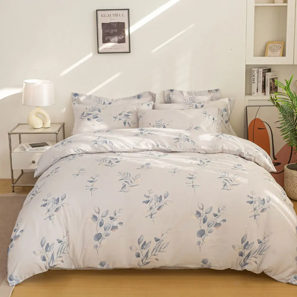 【DUYAN 竹漾】奧地利天絲 床包枕套組-單人/雙人/加大 多款任選 臺灣製#楮葉私話 雙人加大床包三件組-楮葉私話,雙人加大床包三件組