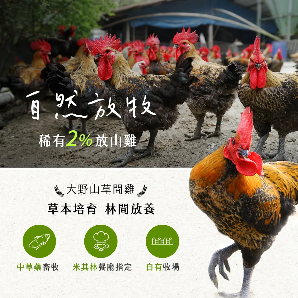 【大野山牧場】草間雞去骨雞腿排1800g