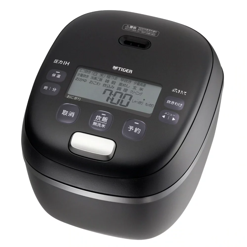 TIGER虎牌 電子鍋6人用 壓力IH式土鍋 JRI-G100 25年款-JRI-G100-KO 黑色 6人用