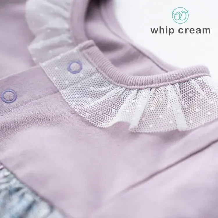 【日本 whip cream】小花柄2WAY嬰兒連身包屁衣#紫色 50-70-紫色,50-70