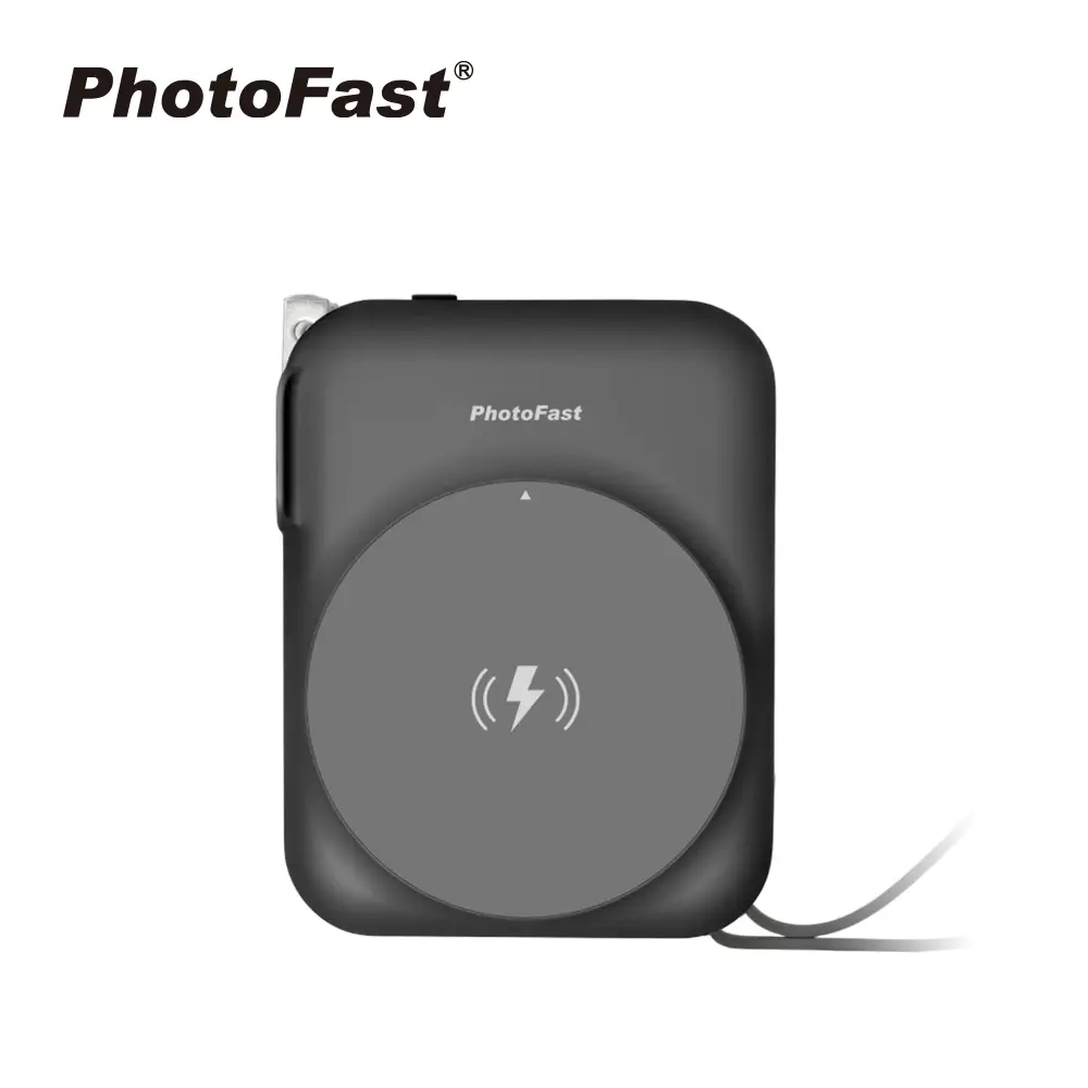 【Photofast】Qi2 AllDay磁吸無線充電行動電源 10000mAh (Apple Watch/Magsafe)-CL線,霧黑